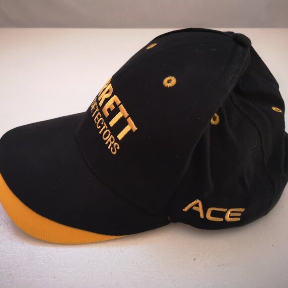 Garrett Ace Metal Detector Black & Gold Adjustable Back Baseball Hat - Picture 2 of 5